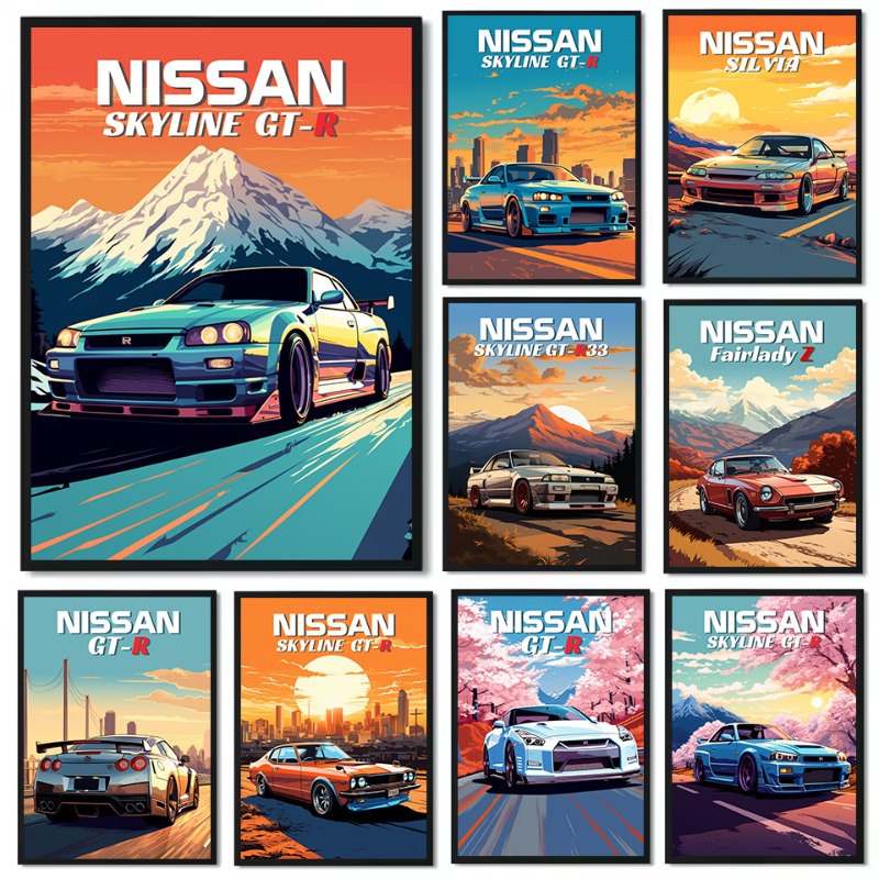 Japanese Lifestyle Japanese - Affiche de voiture de sport classique
